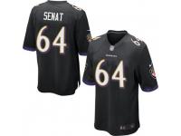 Greg Senat Baltimore Ravens Men's Game Nike Jersey - Black