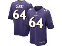 Greg Senat Baltimore Ravens Men's Game Team Color Nike Jersey - Purple
