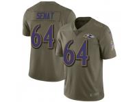 Greg Senat Baltimore Ravens Youth Limited Salute to Service Nike Jersey - Green