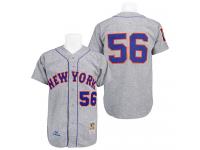 Grey 1965 Throwback Tug McGraw Men #56 Mitchell And Ness MLB New York Mets Jersey