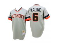 Grey 1984 Throwback Al Kaline Men #6 Mitchell And Ness MLB Detroit Tigers Jersey