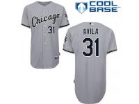 Grey Alex Avila Men #31 Majestic MLB Chicago White Sox Cool Base Road Jersey