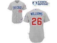 Grey Billy Williams Men #26 Majestic MLB Chicago Cubs Cool Base Road Jersey