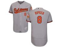 Grey Cal Ripken Men #8 Majestic MLB Baltimore Orioles Flexbase Collection Jersey