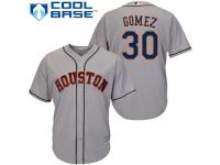 Grey Carlos Gomez Men #30 Majestic MLB Houston Astros Cool Base Road Jersey