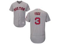 Grey Jimmie Foxx Men #3 Majestic MLB Boston Red Sox Flexbase Collection Jersey