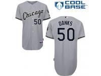 Grey John Danks Men #50 Majestic MLB Chicago White Sox Cool Base Road Jersey