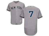 Grey Mickey Mantle Men #7 Majestic MLB New York Yankees Flexbase Collection Jersey