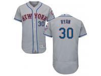Grey Nolan Ryan Men #30 Majestic MLB New York Mets Flexbase Collection Jersey