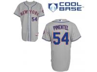 Grey Stolmy Pimentel Men #54 Majestic MLB New York Mets Cool Base Road Jersey