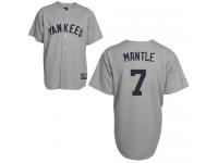 Grey Throwback Mickey Mantle Men #7 Mitchell And Ness MLB New York Yankees Jersey
