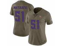 Hercules Mata'afa Women's Minnesota Vikings Nike 2017 Salute to Service Jersey - Limited Green
