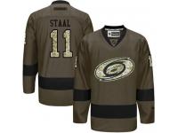 Hurricanes #11 Jordan Staal Green Salute to Service Stitched NHL Jersey