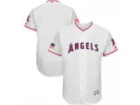 Independence Day Men Los Angeles Angels White 2017 Stars & Stripes Flex Base Team Jersey