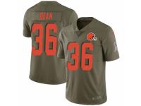 Jhavonte Dean Men's Cleveland Browns Nike 2017 Salute to Service Jersey - Limited Green