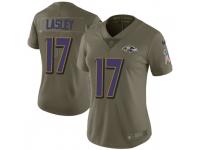 Jordan Lasley Baltimore Ravens Women's Limited Salute to Service Nike Jersey - Green