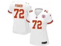 Kansas City Chiefs Eric Fisher Women's Road Jersey - White Nike NFL #72 Game
