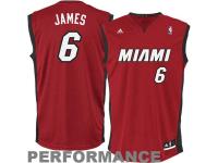 LeBron James Miami Heat adidas Replica Alternate Jersey - Red