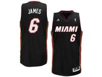 LeBron James Miami Heat adidas Swingman Road Jersey - Black