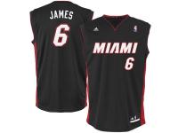 LeBron James Miami Heat adidas Youth Replica Road Jersey - Black