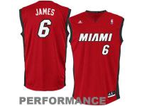 LeBron James Miami Heat adidas Youth Swingman Alternate Jersey - Red