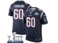 Legend Vapor Untouchable Men's David Andrews New England Patriots Nike Super Bowl LIII Jersey - Navy