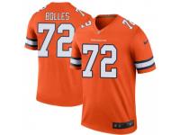 Legend Vapor Untouchable Men's Garett Bolles Denver Broncos Nike Color Rush Jersey - Orange