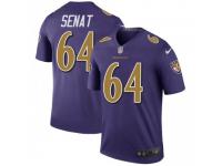 Legend Vapor Untouchable Men's Greg Senat Baltimore Ravens Nike Color Rush Jersey - Purple