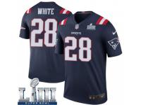 Legend Vapor Untouchable Men's James White New England Patriots Nike Color Rush Navy Super Bowl LIII Jersey - White
