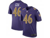 Legend Vapor Untouchable Men's Morgan Cox Baltimore Ravens Nike Color Rush Jersey - Purple