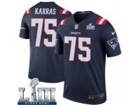 Legend Vapor Untouchable Men's Ted Karras New England Patriots Nike Color Rush Super Bowl LIII Jersey - Navy