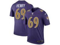 Legend Vapor Untouchable Men's Willie Henry Baltimore Ravens Nike Color Rush Jersey - Purple