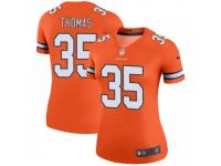 Legend Vapor Untouchable Women's Dymonte Thomas Denver Broncos Nike Color Rush Jersey - Orange