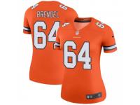 Legend Vapor Untouchable Women's Jake Brendel Denver Broncos Nike Color Rush Jersey - Orange