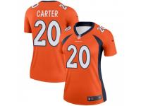 Legend Vapor Untouchable Women's Jamal Carter Denver Broncos Nike Jersey - Orange