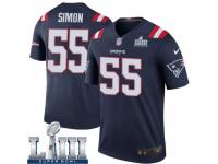 Legend Vapor Untouchable Youth John Simon New England Patriots Nike Color Rush Super Bowl LIII Jersey - Navy