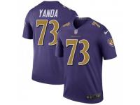 Legend Vapor Untouchable Youth Marshal Yanda Baltimore Ravens Nike Color Rush Jersey - Purple