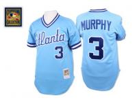 Light Blue 1982 Throwback Dale Murphy Men #3 Mitchell And Ness MLB Atlanta Braves Jersey
