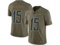 Limited Men's Andre Patton Los Angeles Chargers Nike 2017 Salute to Service Jersey - Green