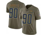 Limited Men's Anthony Lanier II Los Angeles Chargers Nike 2017 Salute to Service Jersey - Green