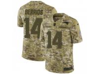 Limited Men's Braxton Berrios New England Patriots Nike 2018 Salute to Service Jersey - Camo