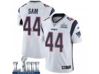 Limited Men's Christian Sam New England Patriots Nike Super Bowl LIII Vapor Untouchable Jersey - White