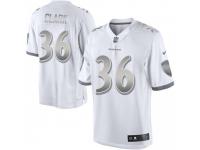 Limited Men's Chuck Clark Baltimore Ravens Nike Platinum Jersey - White