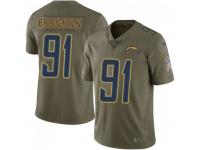 Limited Men's Cortez Broughton Los Angeles Chargers Nike 2017 Salute to Service Jersey - Green