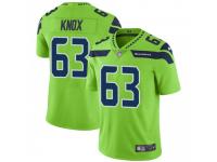 Limited Men's Demetrius Knox Seattle Seahawks Nike Color Rush Neon Jersey - Green