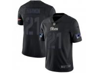 Limited Men's Duron Harmon New England Patriots Nike Jersey - Black Impact Vapor Untouchable