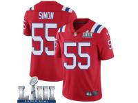 Limited Men's John Simon New England Patriots Nike Super Bowl LIII Vapor Untouchable Alternate Jersey - Red