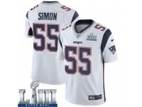 Limited Men's John Simon New England Patriots Nike Super Bowl LIII Vapor Untouchable Jersey - White