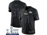 Limited Men's Jonathan Jones New England Patriots Nike Super Bowl LIII Jersey - Black Impact Vapor Untouchable