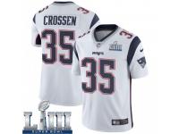 Limited Men's Keion Crossen New England Patriots Nike Super Bowl LIII Vapor Untouchable Jersey - White